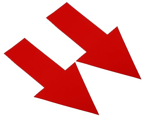 PATIKIL 24Stk Direktionale Pfeil Aufkleber 12 PVC Pfeil Abziehbare Klebefolien für Wand Boden Markierung Rot