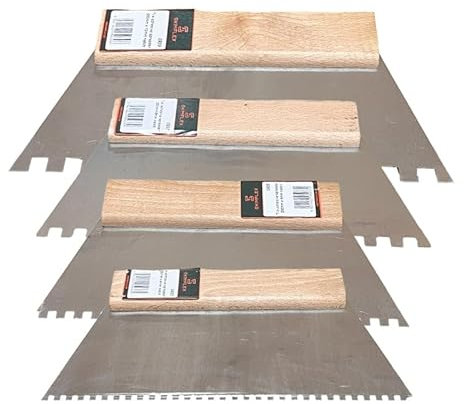Notched Adhesive Spreader 250mm - Professional Tile and Flooring Tool for Precise Adhesive Application and Smoother Tile and Flooring Projects, 10mm Notch