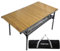 POEPORE Campingtisch Faltbar Aluminium Groß Klapptisch für 4-6 Personen Outdoor Faltbar Gartentisch mit Netzablage Aufbewahrungstasche 137 x 70 x 70cm bis 80kg Natural