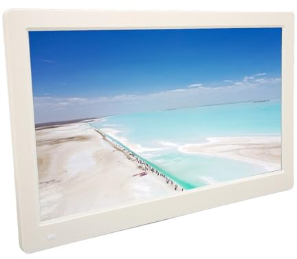 15,6 Zoll Großer Digitaler Bilderrahmen, Digitaler Fotorahmen, Unterstützt 128 GB Speicher, SD-Karte, USB-Anschluss, MMC, HDMI, 1920 * 1080 IPS FHD-Bildschirm, Geschenke für