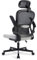 Blisswood Office Desk Chair with Headrest - 360° Swivel High Back Computer Mesh Chair for Gaming, Home Office - 130° Recline - Lumbar Support - Adjustable Flip Up Armrest- Tilt Function (Grey & Black)