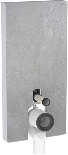 Geberit Monolith PLUS Sanitärmodul für Stand-WC, 101cm, Wasseranschluss seitlich, mit P-Anschlussstutzen, 131.203.JV.7, Farbe: Steinzeug Betonoptik