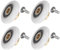 QUARKZMAN Roulette de Porte de Douche, Pièce de Rechange de 23 mm de Diamètre pour Porte en Verre de Salle de Bain, Roulette de Porte de Douche Coulissante (1 Ensemble de 4 Pièces)