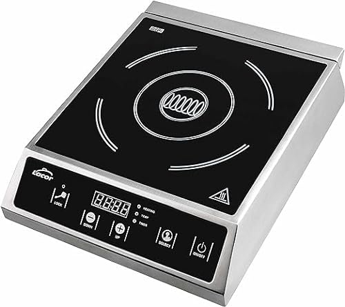 Piastra a induzione portatile, superficie in vetro, controllo tattile, 10 livelli di potenza, due fuochi 12 e 28 cm, sistema di sicurezza IPX3, inox, nero, potenza 2700 W)