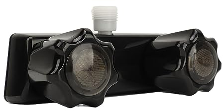Rubinetto per Doccia Deviatore per Valvola Doccia per Camper Facile Installazione Controllo Doccia per Carro Barca per Camper (Base nera)