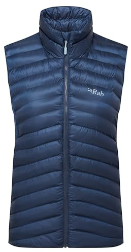 Rab Women's Cirrus Flex Vest Lightweight Insulated Puffy Gilet for Hiking, Skiing, & Climbing - Tempest Blue - X-Small