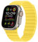 HITZEE Kompatibel mit Apple Watch Armband 49/46/45/44/42/41/40/38mm, Weiches Silikon Magnetische Armbänder Kompatibel für iWatch Ultra 2 Serie 10 9 8 7 SE 6 5 4 (42/44/45/46/49, Warmgelb)