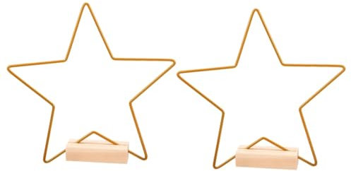 Amosfun 2 Sätze Kranz Kreis Rahmen Hochzeitsdeko Hoop-herzstück Quinceanera Mittelstücke Für Tische Reifen Zum Basteln Reifenmittelstück Mit Ständer Makramee-Ringe Holz