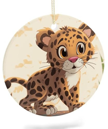 Weihnachtsbaumschmuck, Tiger-Druck, Weihnachtsschmuck, Freundschaftsgeschenke für Freunde, Frauen und Frauen