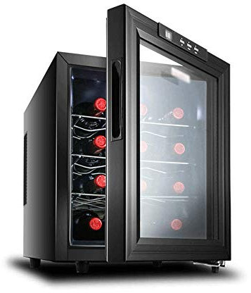 MOLVUS Refroidisseur/Cave à vin thermoélectrique pour 12 Bouteilles | Cave à vin Rouge et Blanc de comptoir | Réfrigérateur Autonome, réfrigérateur Silencieux | Acier Inoxydable