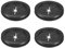 M METERXITY 4-Pack Rubber Grommets for Wiring 40mm Desk Grommet Double-Sided Flexible Cable Cord Grommet Desk Hole Cover for Cables/Wires Through Protection [Black, Petal-Shaped]
