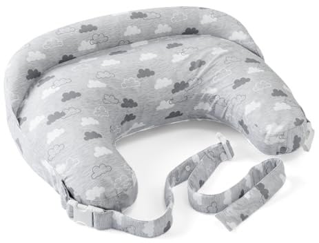 Boppy Deluxe Stillkissen, Brust und Flasche Fütterung Unterstützung, ergonomische Form mit Mutter und Baby zu unterstützen, volle Polsterung, abnehmbar und waschmaschinenfest, 0M +