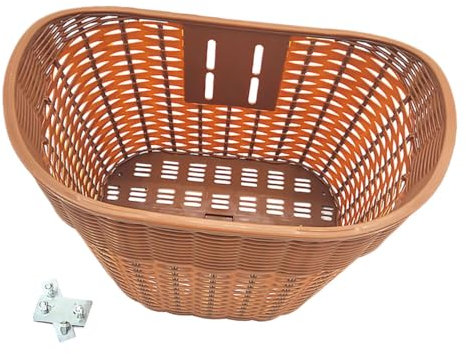 Supvox Fahrradkorb Kunststoff Retro Lenkerkorb Großer Stauraum Frontkorb Für Elektrofahrrad Und Mountainbike Leicht Robust Für Freizeitfahrten