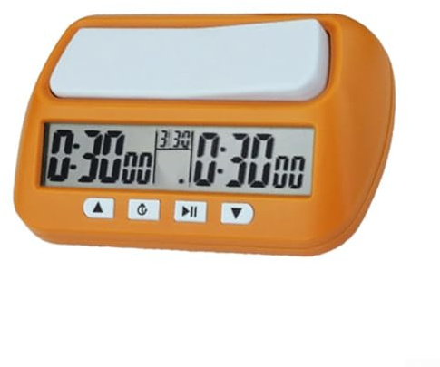 Bebykilemi 3-in-1-Mehrzweck-Schachuhr, tragbar, digital, mit großen Tasten, professioneller Turnier-Schach-Timer mit Bonusverzögerungsmodi für Brettspiele (B)