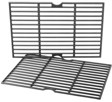 GRISUN Emaillierter Grillrost 41,9 x 54,6 cm, Ersatz für Tepro Toronto, Aktiva Angular, EL Fuego Montreal, Taino Hero XL Holzkohlegrill, Grillzubehör, 2 Stück