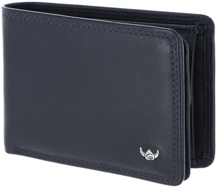 Golden Head Leder Geldbörse Polo RFID Protect Minischeintasche 1196 Marineblau dunkelblau