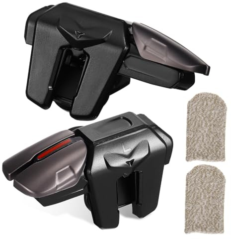 jojofuny Mobile Gaming Trigger Auslöser Satz mit 3 Paar Fingerhandschuhen Elastischer Clip Anti Rutsch Pad Kompatibel mit Smartphones und Hüllen