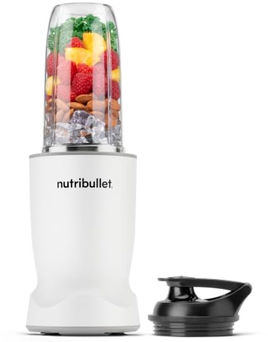 nutribullet Turbo - Batidora Personal de 1000W y 900ml Blanca | Batidora de Smoothies, Ciclo Auto de 45 S, Cuchilla Extractora Rápida, Vaso de Tritan, Tapa para Llevar, NBT1004MW