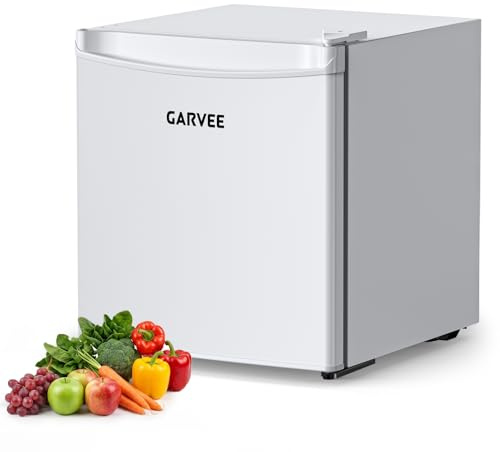 TROPOW 45L Kleiner Kühlschrank, Schnelle Kühlung In Der Chiller Box, 5 Temperaturstufen (0-18℃), 41 dB Leiser Betrieb, Verstellbare Füße, Kompakt, Gemüseschublade, für Zimmer & Büro