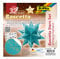 folia 404/2020 - Bastelset Bascetta Stern Winterornament türkis/kupfer, 32 Blatt, 20 x 20 cm, fertige Größe des Papiersterns ca. 30 cm, mit ausführlicher Anleitung - ideal zur zeitlosen Dekoration