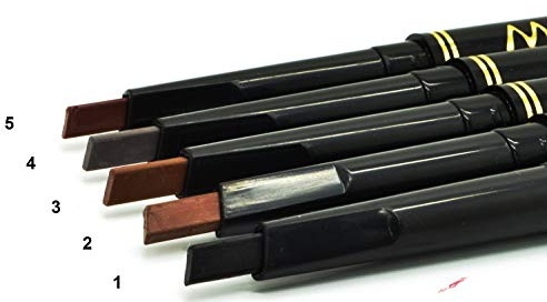 Maxdona Waterproof Retractable Long Lasting Eyebrow Eye Brow Black Case Chalk Pen Pencil Black