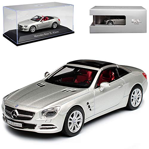Norev Mercedes-B SL-Klasse R231 Cabrio mit Hard Top Iridium Silber Ab 2012 1/43 Modell Auto