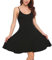 UNibelle Vestidos Mujer Verano Sin Mangas Falda Floral Corto Casual Sexy Dress Negro Puro S