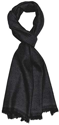 Lorenzo Cana - Herren Schal aus 100% Kaschmir, schwarz 180 x 30 cm, Winterschal Cashmereschal Naturfaser - 7831633