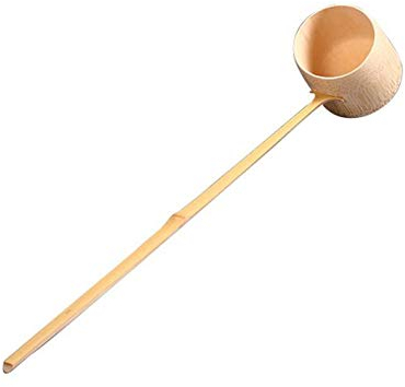Demarkt Louche à thé japonaise en bambou naturel - Pour cérémonie à thé - 24 cm