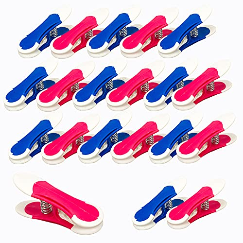 ARVO Lot de 20 Pinces à Linge Douces pour Corde à Linge, Pinces à Linge, Pinces à Linge de Couleur Bleu et Rose, Pinces à Linge pour la Maison, Taille Moyenne 9 x 3 x 4 cm