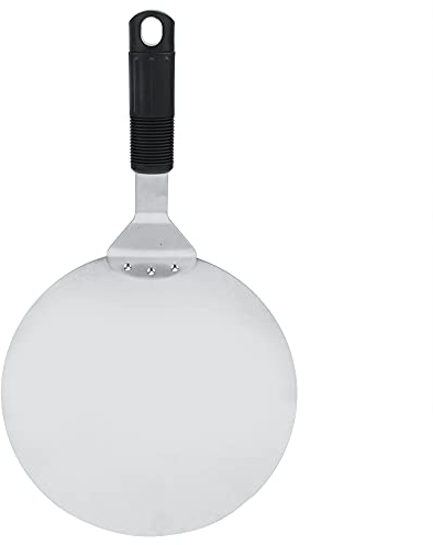 Pizzaschaufel aus Edelstahl, 10 Zoll Runde Pizzaschaufel aus Edelstahl Backschaufel Paddel Küchenzubehör Gebäckwerkzeuge(10-inch Pizza Shovel)
