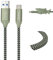 Iwotto Cable USB Tipo C 1M - Carga y Sincronización Rápida para Móvil- USB 3.0 Verde - Nylon Duradero y Protector de Cable Tiburón Incluido - Compatible con Samsung, Xiaomi, Huawei, PS4, Xbox