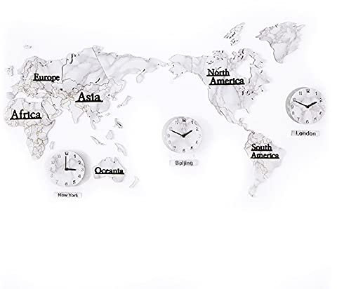 UHREN DEKORATION MAPA WELT - ZEITENSTREFEN
