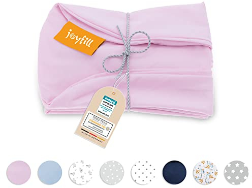 joyfill® Stillkissenbezug [170cm] Kuschelweich & Schadstofffrei Dank 100% zertifizierter ÖKO-TEX Baumwolle I Stillkissen Bezug Made in Germany I Waschbar bei 60° (Rosa)