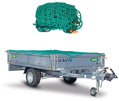 CargoVA® Intelligentes Anhängernetz 1,5x2,7M [DEKRA Geprüft] - Hängernetz mit Gummiseil und Eckenmarkierung - zur perfekten Ladungssicherung