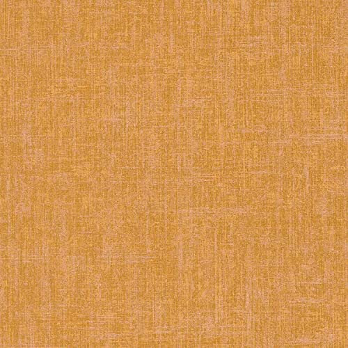 A.S. Création Uni Tapete Gelb Gold Moderne Stoffoptik 386082 Vliestapete Küche Flur Büro 10,05x0,53m 386082