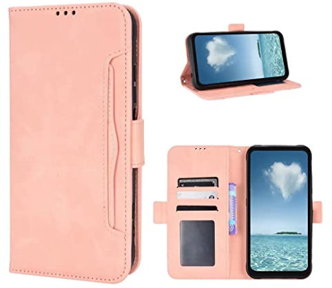 COQUE Funda Alcatel 1B 2022 Shell, Funda magnética Lateral con múltiples Ranuras para Tarjetas de Visita, Funda Tipo Cartera, Funda de teléfono con Tapa para Alcatel 1B 2022 -Rosa