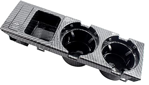 Auto Vorne Mittelkonsole Getränkehalter + Münzhalter Tray Carbon Fiber Kompatibel mit BMW 3er E46 1999-2005