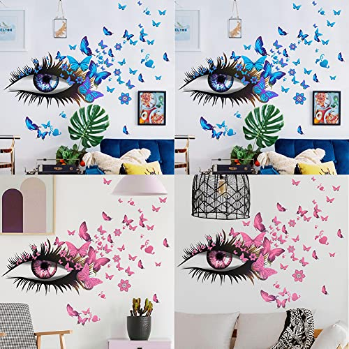 Fliesenaufkleber Wimpern Schmetterling Kreativ Deko Wandaufkleber ZSZ1192-A