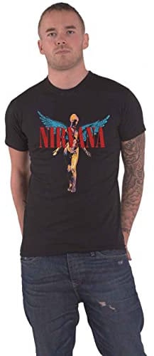 Nirvana T Shirt in Utero Angelic Band Logo Official Mens Black XXXXL
