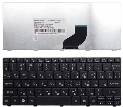 Zhang Tastiera di Ricambio Tastiera RU Laptop Russa Versione per Acer Aspire One D255 / D255E / D257 Accessori