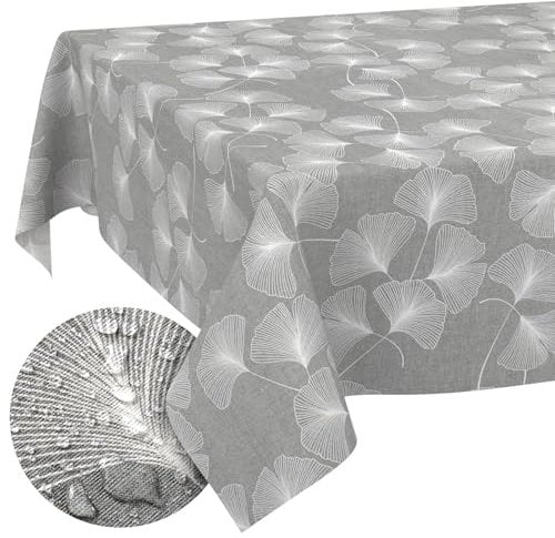 Stoff Tischdecke Tischwäsche Textil Tischtuch Baumwolle Polyester Gewebe abwaschbar pflegeleicht, in rund oval eckig Pusteblume 160x120cm Schnittkante