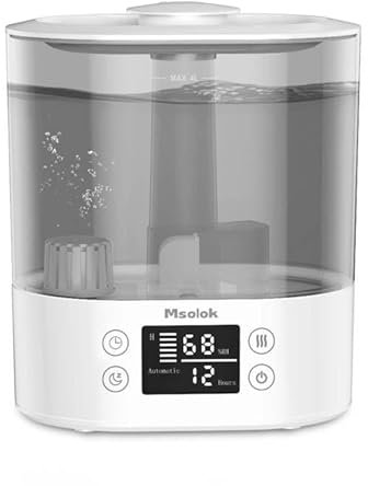 Humidifiers for Bedroom and Home & Baby - 4L Cool Mist Air Humidifiers for Plants, 26db Quiet Top Fill Air Humidifier Lasts Up to 40 Hours, Auto Shut-Off, Super Easy to Fill and Clean