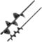 VEVOR Auger Drill Bits for Planting Set of 2, Garden Auger Drill Bit, Spiral Drill Bit for Post Hole Digger, Bulbs Planting & Holes Digging, for 3/8 Hex Drive Drill