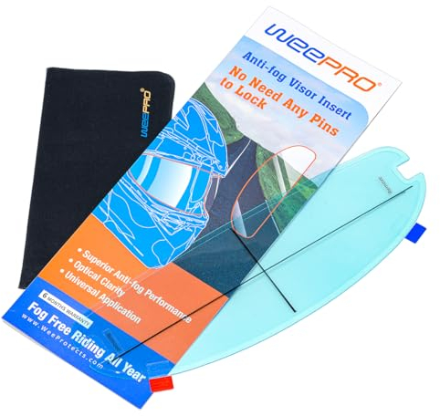 Full Face Helmet Protector, Anti-Fog Film for Motorcycle Helmet, Visor Insert, Anti-Fog, Clear Visor for Safe Driving in Wet Cold Weather, Long Term Effects, Self Adhesive