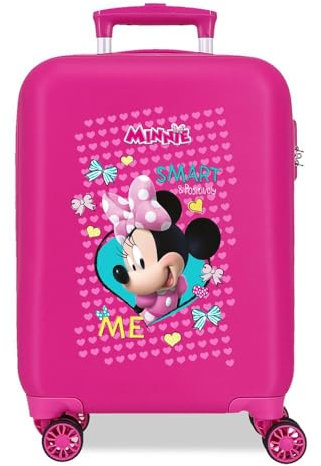Disney Joumma Enjoy Minnie Valigia da cabina rosa 33 x 50 x 20 cm Rigida ABS Chiusura a combinazione laterale 28,4 L 2 kg 4 ruote doppie bagaglio a mano, Rosa, Valigia cabina