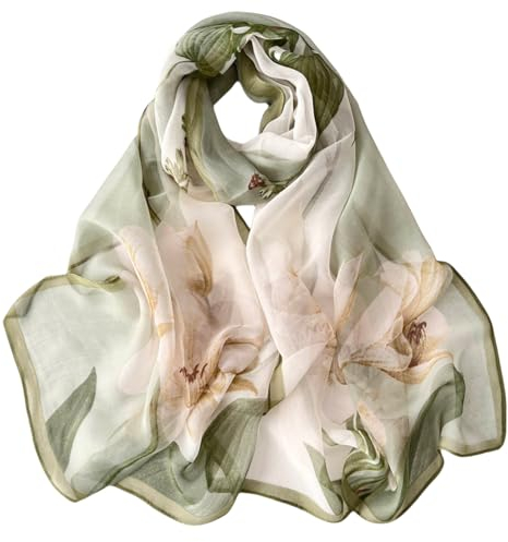 FAIRYGATE Schal Grün Damen Stola Satin, Brautschal, elegant, Wrap, Schal, Hochzeit, Cocktail, Party, Geschenk zum Muttertag oder Valentinstag, One size B7221