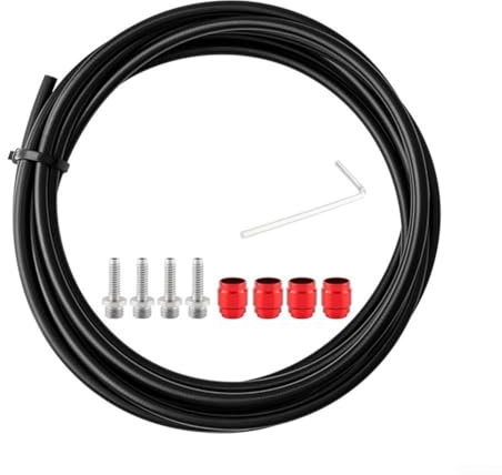 EpheyFIF Hydraulischer Bremsschlauch, für SRAM GB Bike, hydraulischer Scheibenbremsschlauch, MTB-Ölschlauch, Oliven-Einsatz-Set, mit Olivenanschlusseinsätzen (rot)