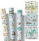 Geschenkpapier Kinder – 3 Rollen im Set – Motive: Safari, Bauernhof, Meerestiere, Happy Birthday – für Geschenke zum Geburtstag – Geschenkpapier Mädchen und Jungen – Rolle: 47 cm breit, 3 m lang
