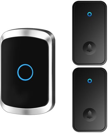 Self Powered Waterproof Wireless Doorbell Smart Home without Battery Doorbell with Ringtone 150M Remote Receiver Bell (Color : Bundle C) (Bundle B)